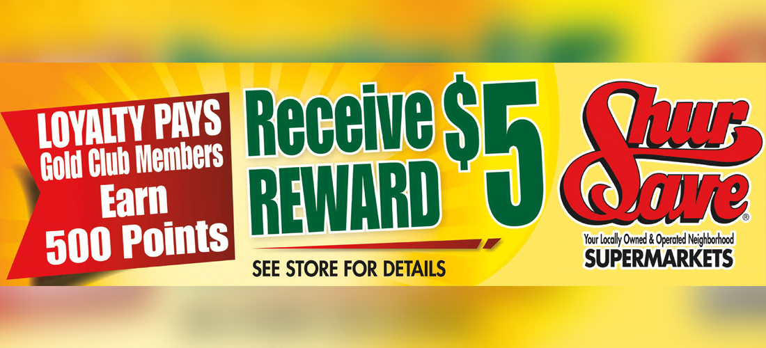 Receive $5 Gold Club Reward